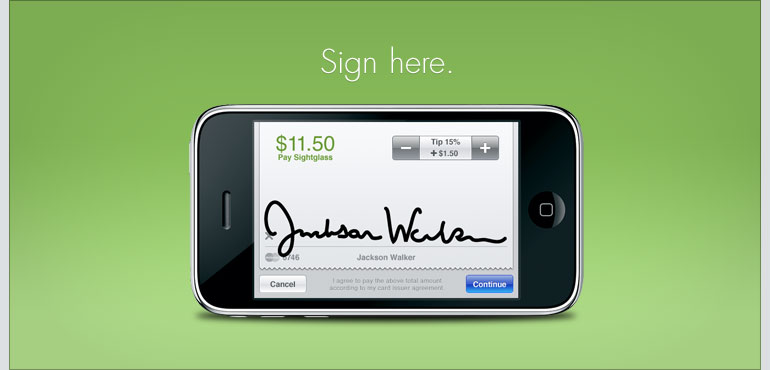 Signing for payments on the new device